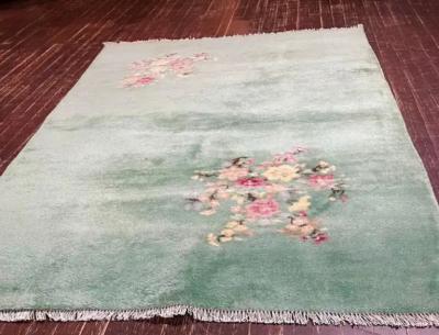 Vintage Art Deco Chinese Rug Green