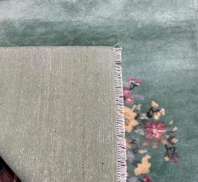 Vintage Art Deco Chinese Rug Green