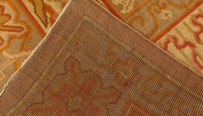 Vintage Art Deco Handmade Wool Rug