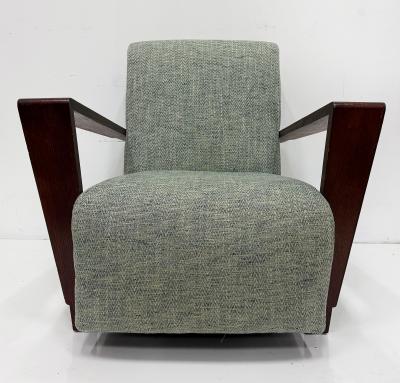 Vintage Art Deco Style Low Profile Lounge Chairs Pair