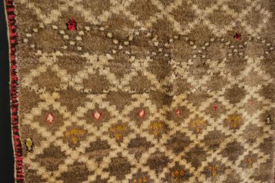 Vintage Atlas Low Pile Wool Rug Morocco Circa 1960