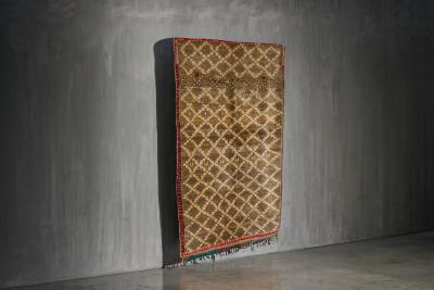 Vintage Atlas Low Pile Wool Rug Morocco Circa 1960
