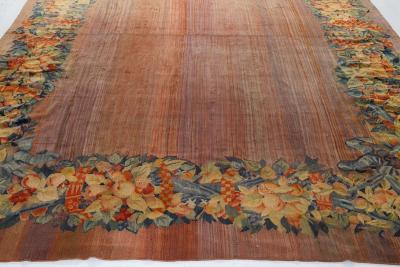 Vintage Aubusson Carpet Size Adjusted 