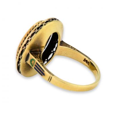Vintage Australian Opal Ring 14K Yellow Gold