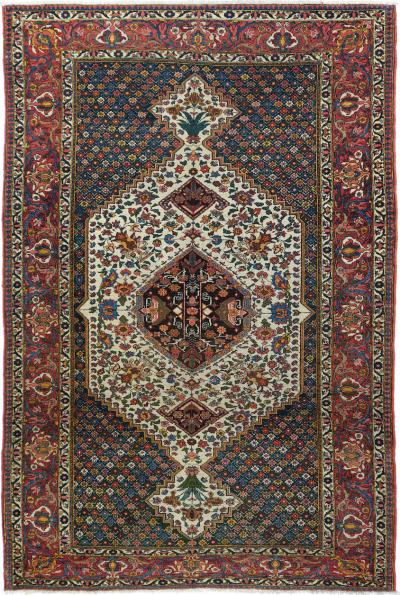 Vintage Bakhtiari Rug 4 9 x 7 9 