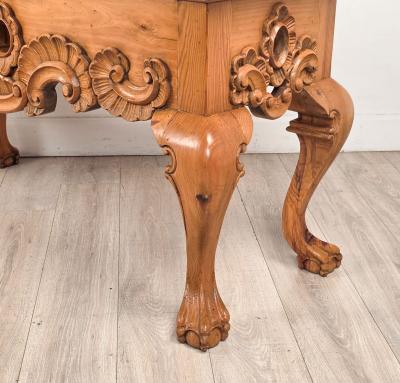 Vintage Baroque Style Pine Center Table