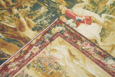 Vintage Belgium Pictorial Tapestry 75 x 77