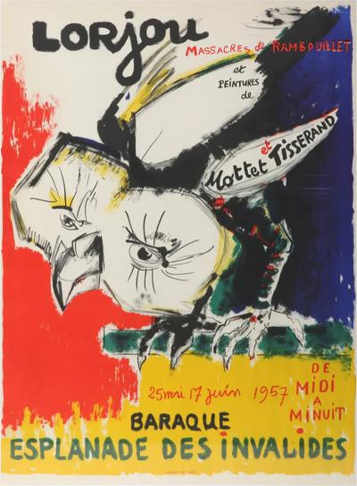 Vintage Bernard Lorjou Poster Esplanade Des Invalides 1957