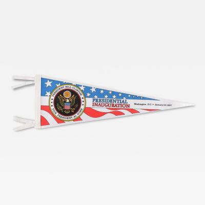 Vintage Bill Clinton and Al Gore Presidential Inauguration Pennant 1997