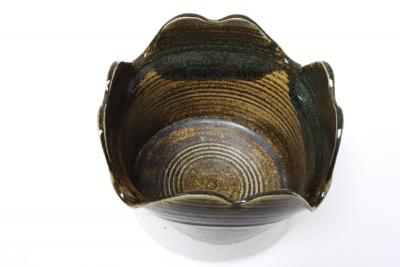 Vintage Blue and Green Studio Pottery Square Planter by Deanna Nichols