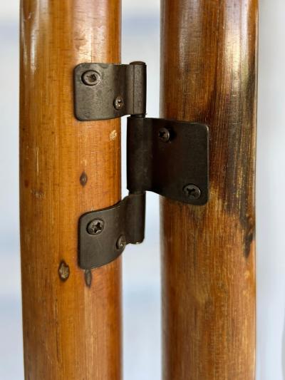 Vintage Bohemian Rattan 3 Panel Folding Screen Room Divider