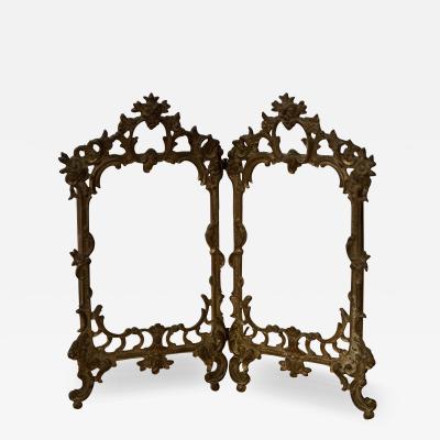 Vintage Brass Baroque Hinged Double Picture Frame