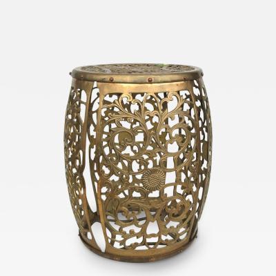 Vintage Brass Fretwork Stool