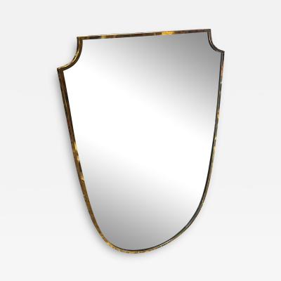 Vintage Brass Italian Sculptural Wall Mirror 1960s