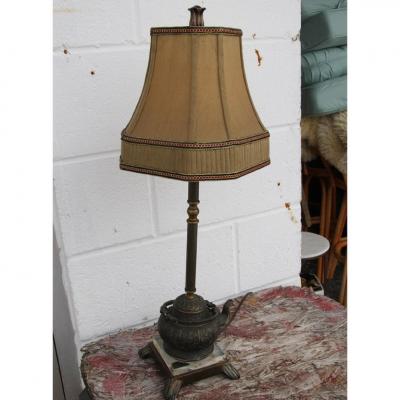 Vintage Brass Teapot Lamp by Quoizel