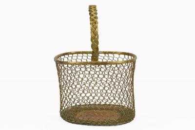 Vintage Brass Wire Mesh Basket