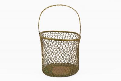 Vintage Brass Wire Mesh Basket
