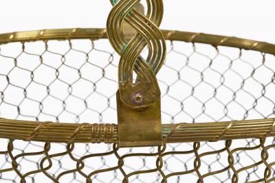 Vintage Brass Wire Mesh Basket