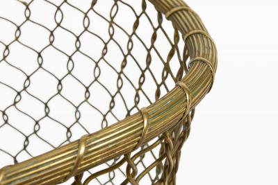 Vintage Brass Wire Mesh Basket