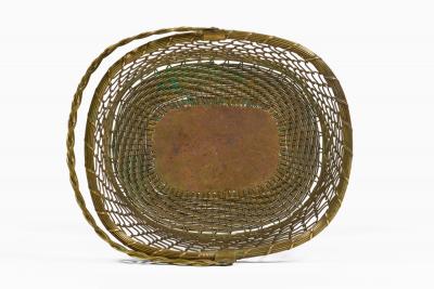 Vintage Brass Wire Mesh Basket
