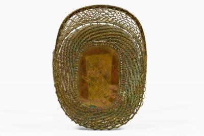 Vintage Brass Wire Mesh Basket