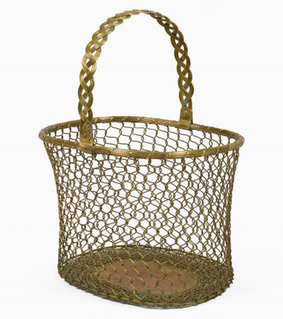 Vintage Brass Wire Mesh Basket