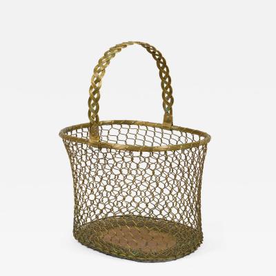 Vintage Brass Wire Mesh Basket