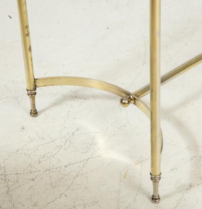 Vintage Brass and Chrome Glass Top Console Table