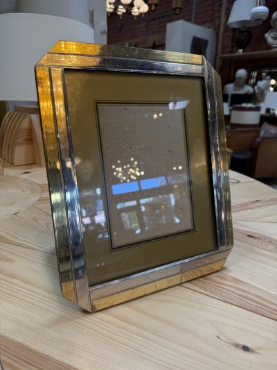 Vintage Brass and Chrome Picture Frame
