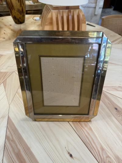 Vintage Brass and Chrome Picture Frame