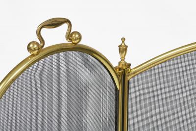 Vintage Brass and Wire Fireplace Screen
