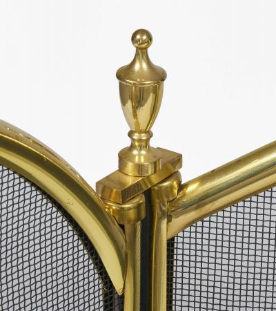 Vintage Brass and Wire Fireplace Screen