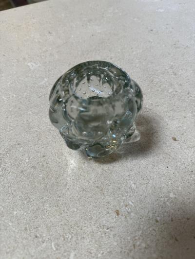 Vintage Bubble Glass Votive Holder