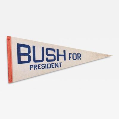 Vintage Bush For President Campaign Pennant