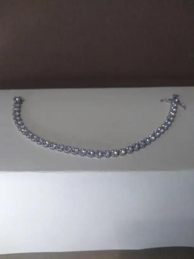 Vintage CZ 925 Sterling Silver Tennis Bracelet