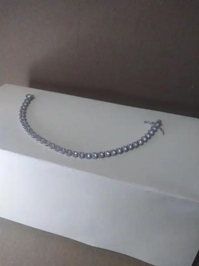 Vintage CZ 925 Sterling Silver Tennis Bracelet