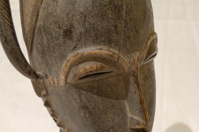 Vintage Carved Baoul Mask on Stand