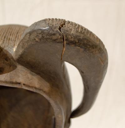 Vintage Carved Baoul Mask on Stand