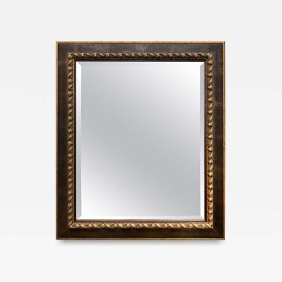Vintage Carved Wood Beveled Glass Mirror Silver Gold Gilt Details by Ren Wil