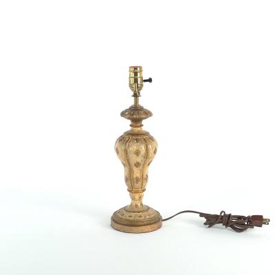 Vintage Carved and Painted Italian Finial Now Lamp circa 1960