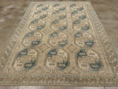 Vintage Central Asian Turkoman Room Size Carpet