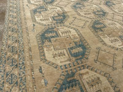 Vintage Central Asian Turkoman Room Size Carpet