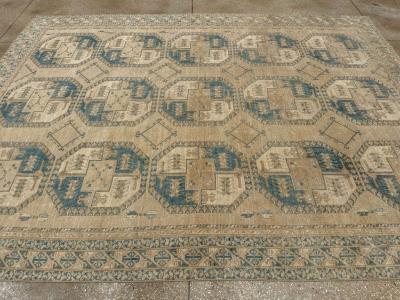 Vintage Central Asian Turkoman Room Size Carpet