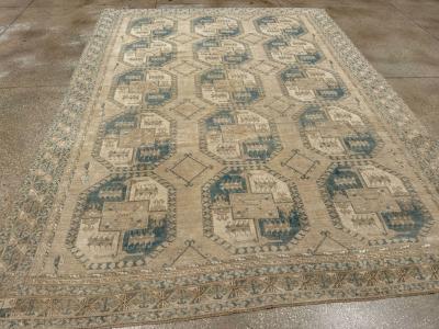 Vintage Central Asian Turkoman Room Size Carpet