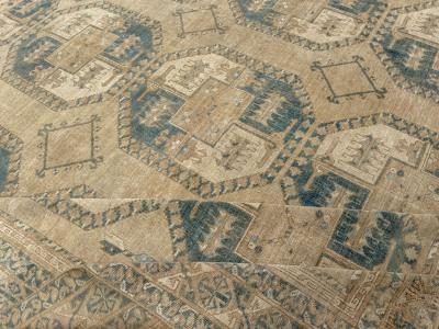 Vintage Central Asian Turkoman Room Size Carpet