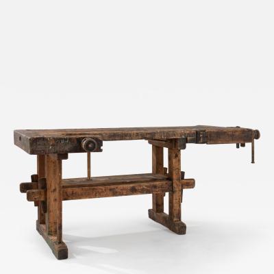 Vintage Central European Carpenter s Bench