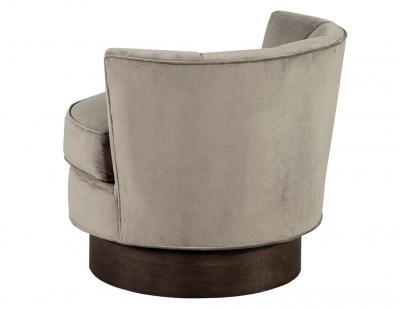 Vintage Channeled Back Swivel Lounge Chair