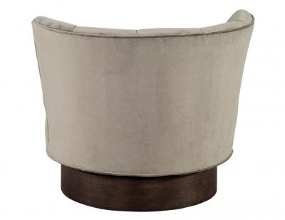 Vintage Channeled Back Swivel Lounge Chair