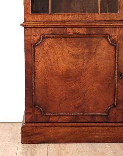 Vintage Chinese Chippendale Mahogany Glazed Bookcase Bespoke circa 1970