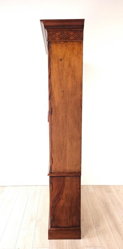 Vintage Chinese Chippendale Mahogany Glazed Bookcase Bespoke circa 1970